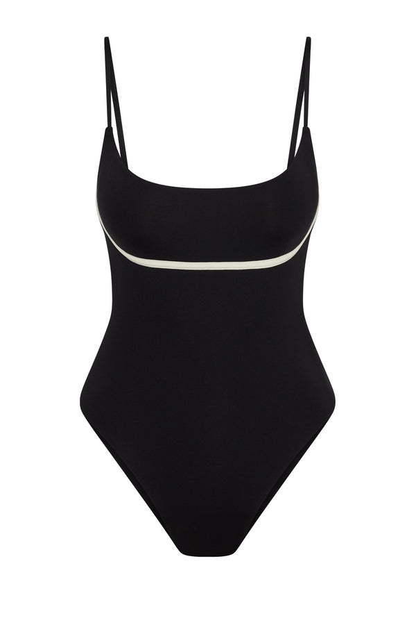 Sausalito One Piece - Black/Ivory