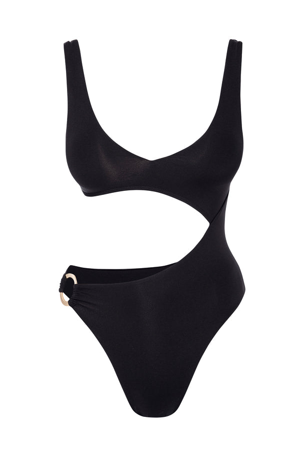 St. Barth's One Piece Long Body - Black