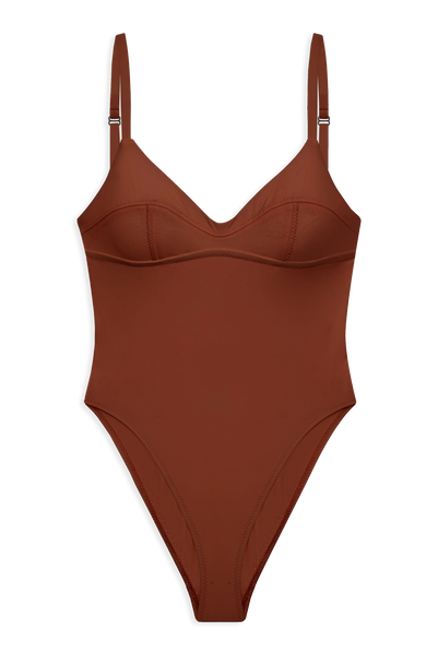 Simone One Piece in Terracotta