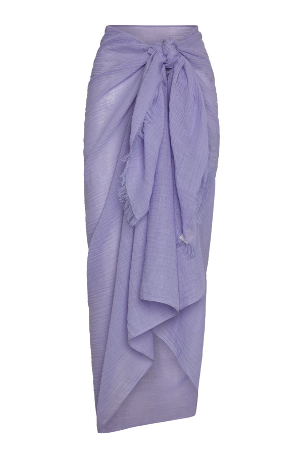 St. Tropez Sarong - Wisteria Crinkle Linen
