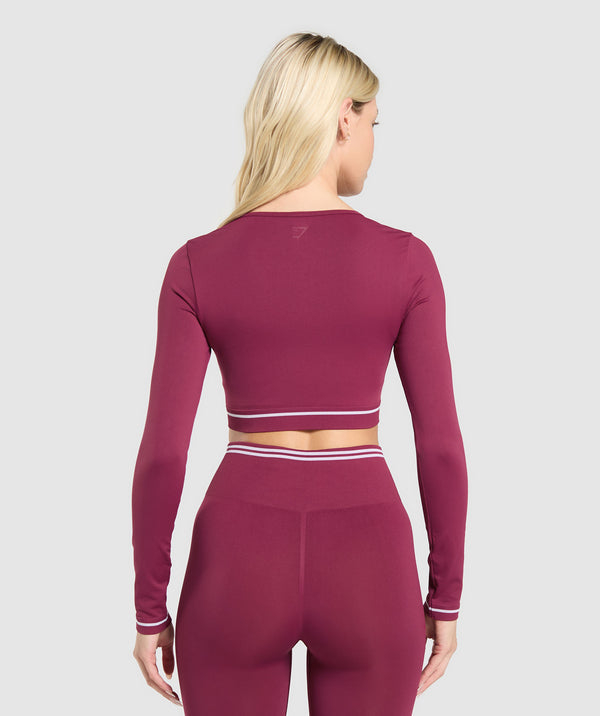 Contrast Seamless Crop Top
