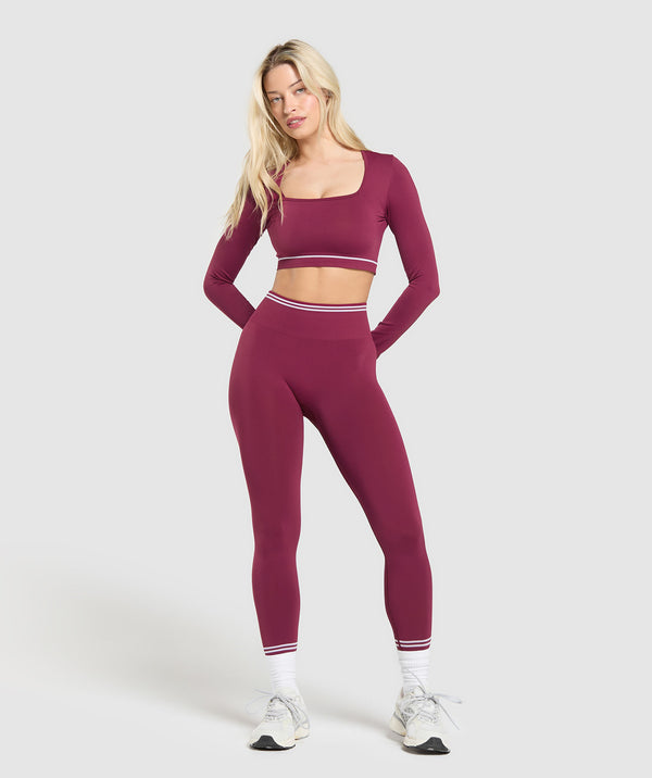 Contrast Seamless Crop Top